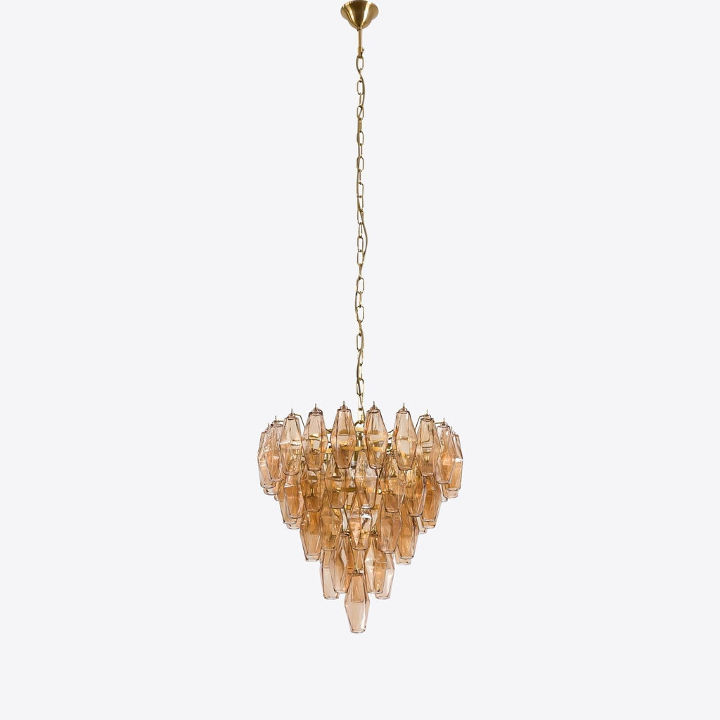 Aurora Lustre Rose Facetté Verre Superposé Vintage - Neutralighting
