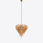 Aurora Lustre Rose Facetté Verre Superposé Vintage - Neutralighting