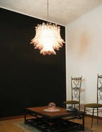 Aurora Lustre Rose Feuille Verre Superposé Gracieux Luxe - Neutralighting