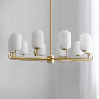 Valentina Nordique Métal Verre Lanterne Lustre Salon - Neutralighting