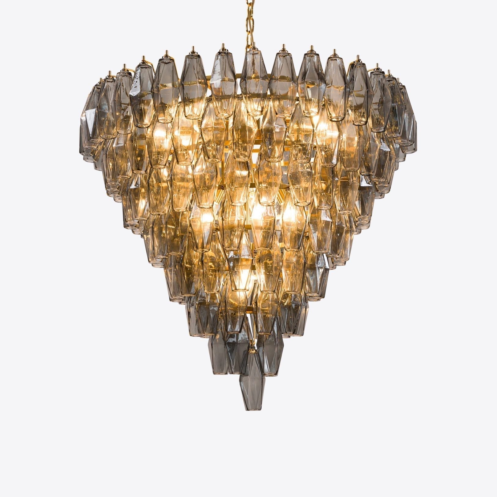 Aurora Lustre Rose Facetté Verre Superposé Vintage - Neutralighting