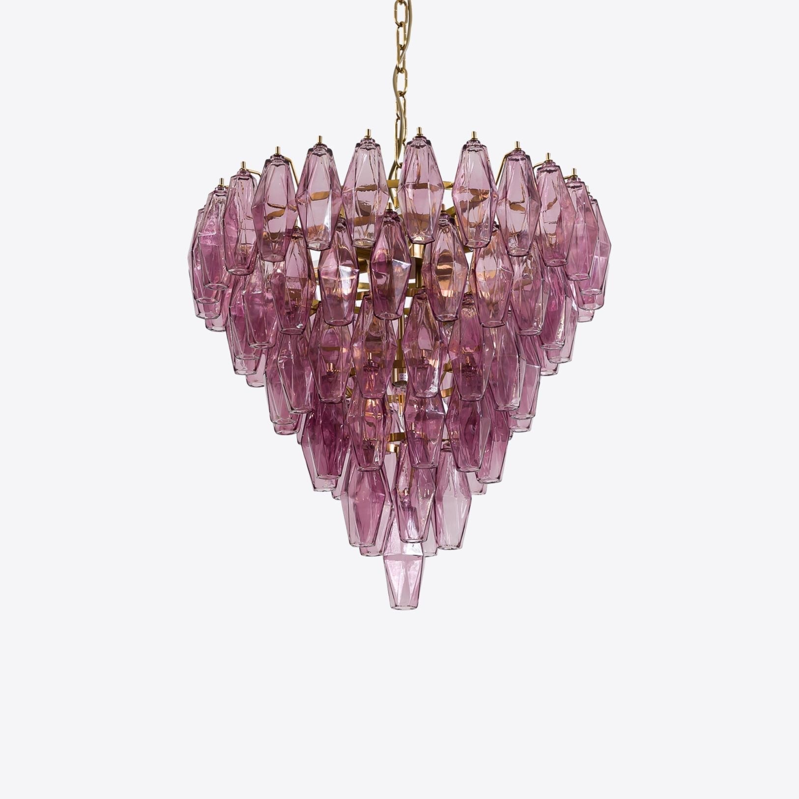 Aurora Lustre Rose Facetté Verre Superposé Vintage - Neutralighting