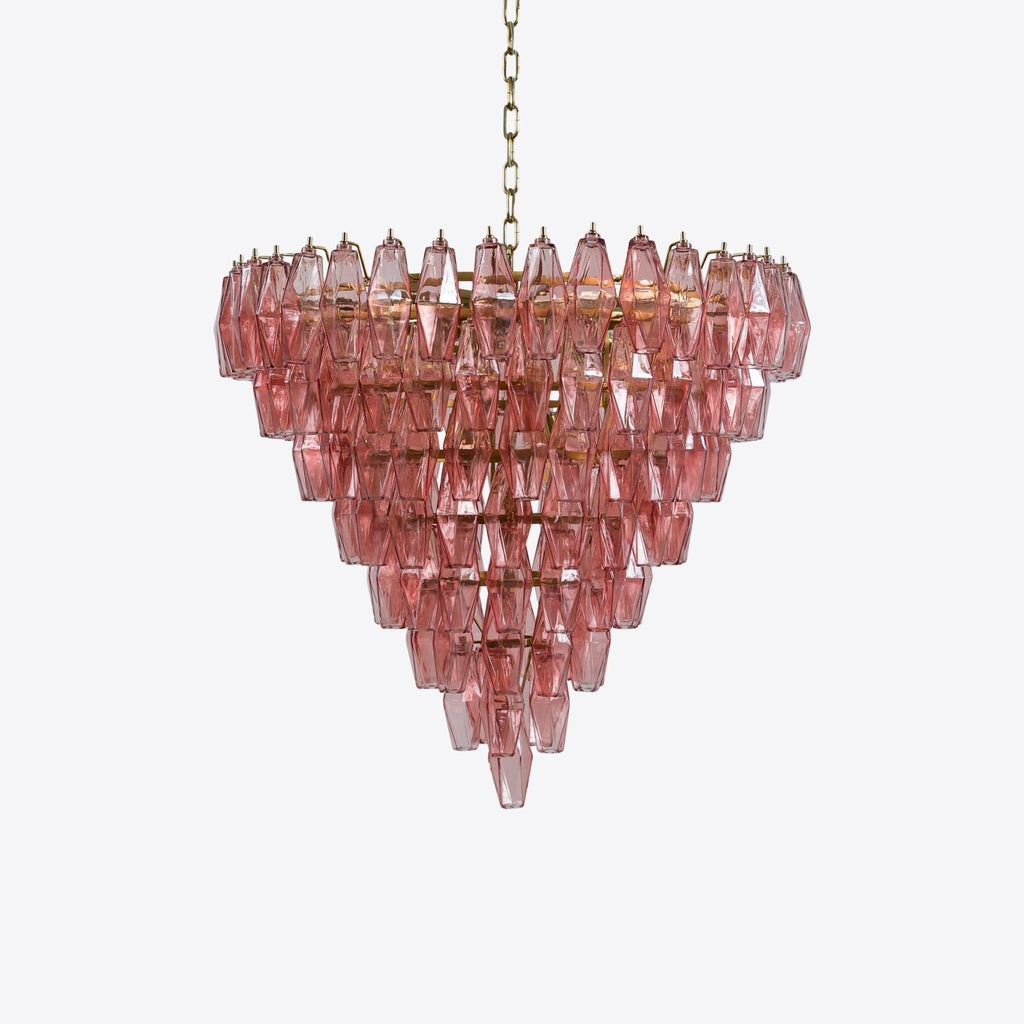 Aurora Lustre Rose Facetté Verre Superposé Vintage - Neutralighting