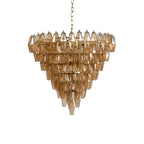 Aurora Lustre Rose Facetté Verre Superposé Vintage - Neutralighting