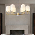 Valentina Nordique Métal Verre Lanterne Lustre Salon - Neutralighting