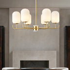 Valentina Nordique Métal Verre Lanterne Lustre Salon - Neutralighting