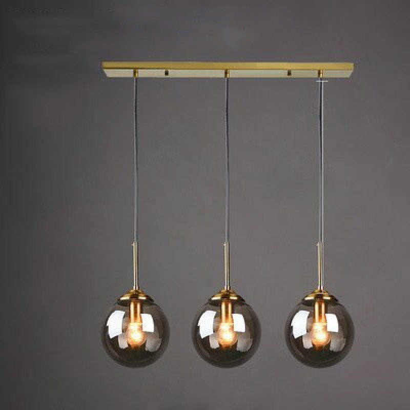 Narell Luminaires Suspension Verre Transparent Ambre - Neutralighting