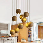 Muto Ball Cluster LED Suspension Bois Salon Chambre à coucher - Neutralighting