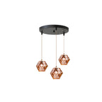 Valentina Polyèdre LED Suspension Métal Verre Cuisine Chambre à Coucher - Neutralighting