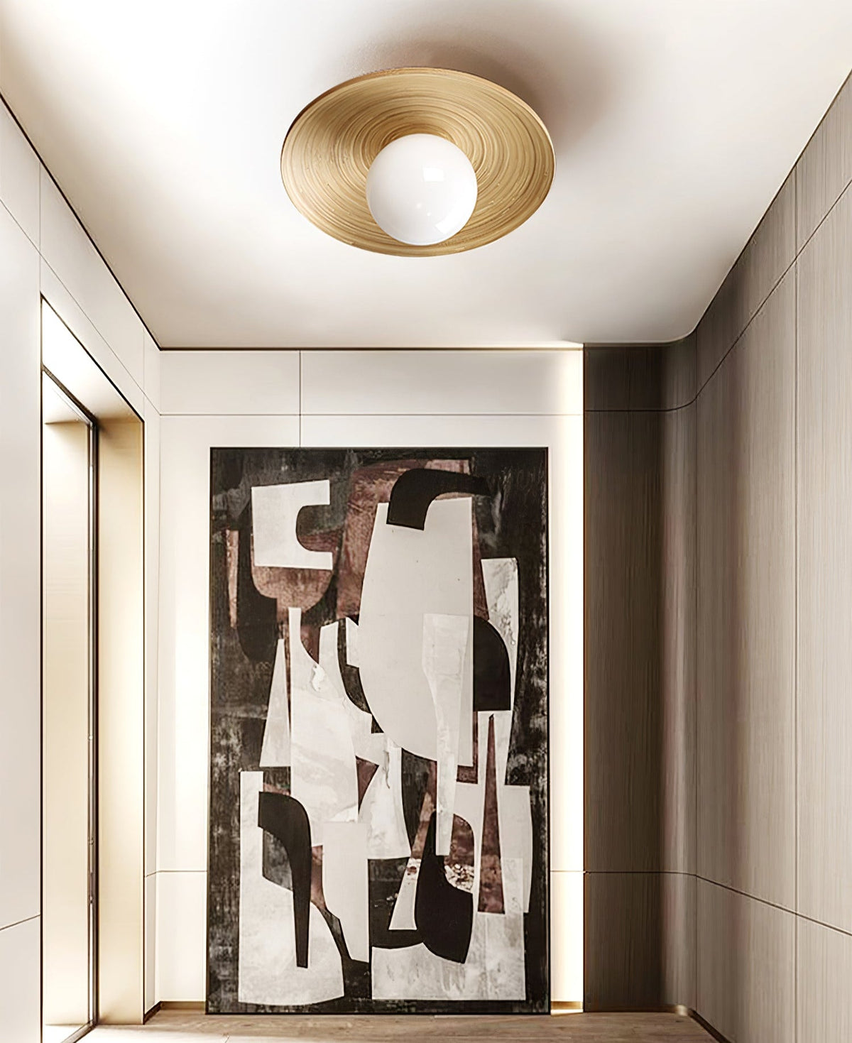 Lustra Plafonnier Soluna Bois Orbital - Neutralighting