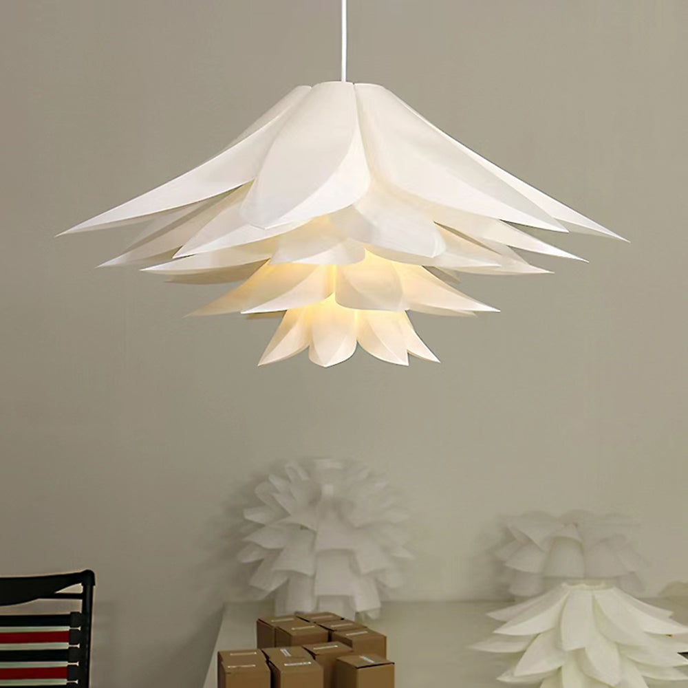 Arisha Suspension Fleur Moderne, Metal/PVC, Blanc, Chambre - Neutralighting