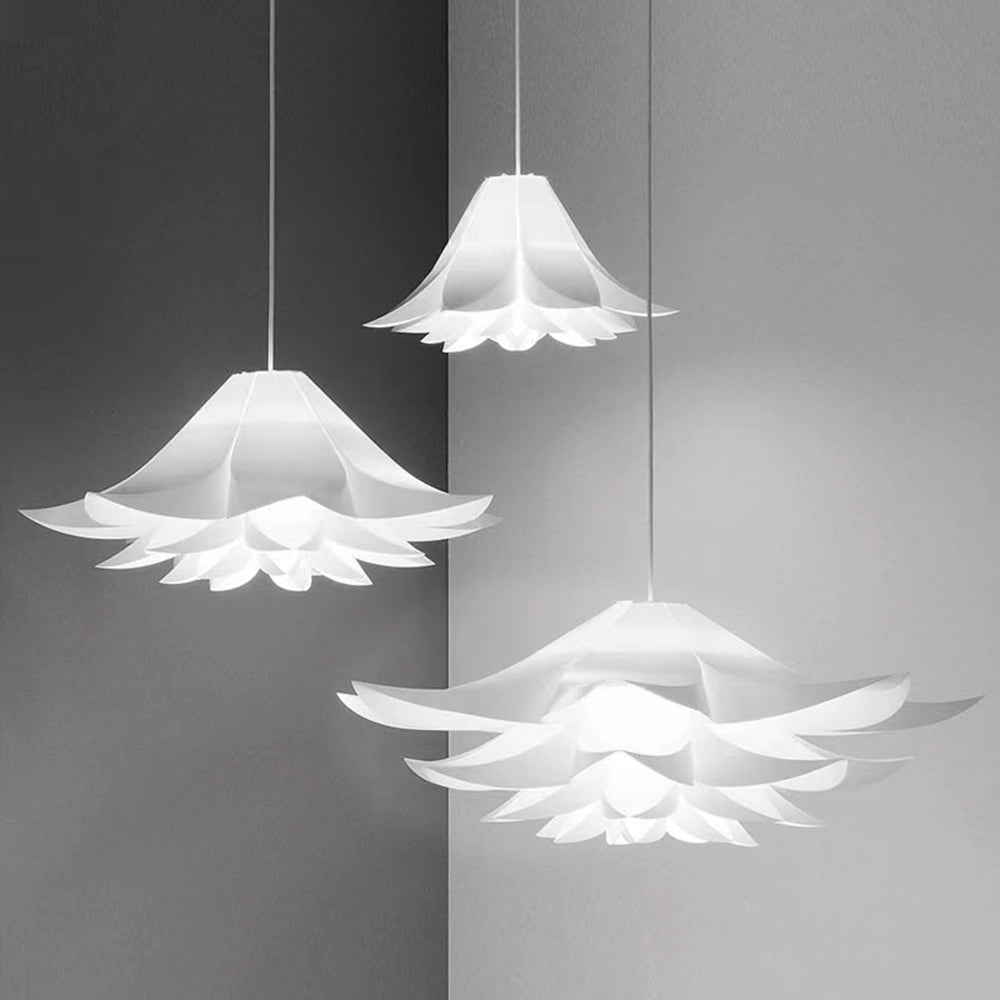 Arisha Suspension Fleur Moderne, Metal/PVC, Blanc, Chambre - Neutralighting