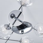 Valentina Lustre Bauhaus Nordique Argent Métal Verre Salon - Neutralighting
