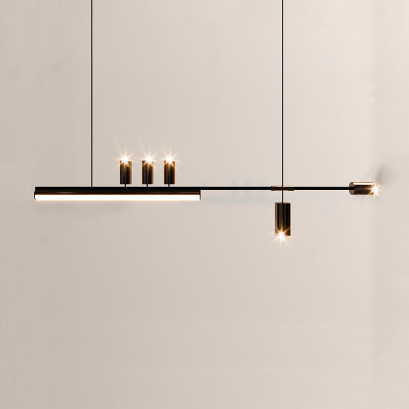 Ray Suspension Linéaire Moderne, Métal, Doré, Salon - Neutralighting