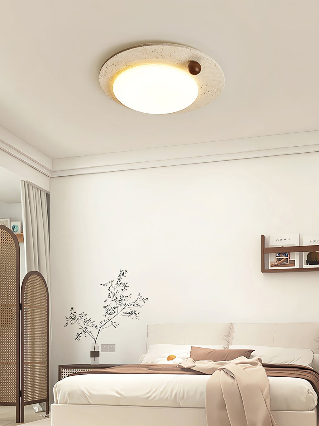 Orbia Lumière de Plafond Circulaire en Travertin - Neutralighting