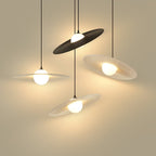 Lustra Suspension en Plaque LED PE Blanche et Noire - Neutralighting
