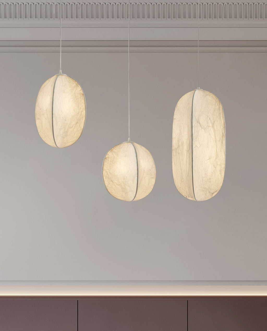 Cocoon Lampe Pendante en Soie Minimaliste - Neutralighting