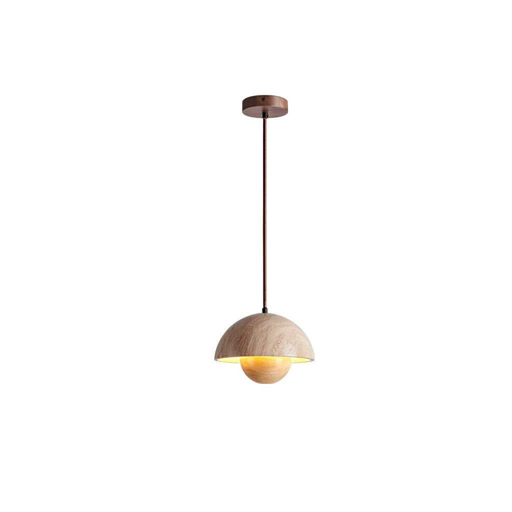 Ersile Suspension en Bois et Travertin - Neutralighting