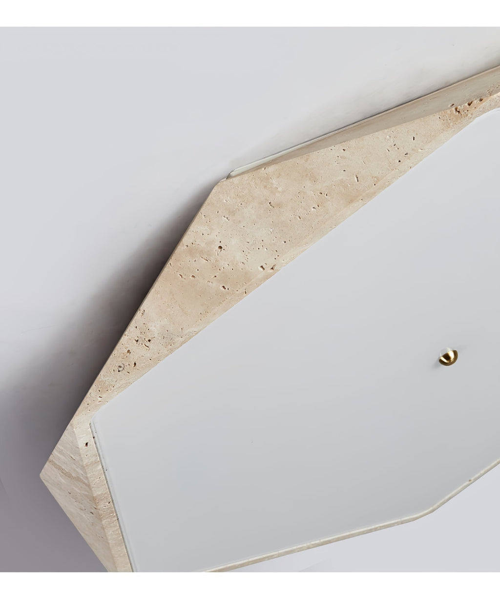 Hexagonal Lumière de Plafond Élégante en Travertin - Neutralighting