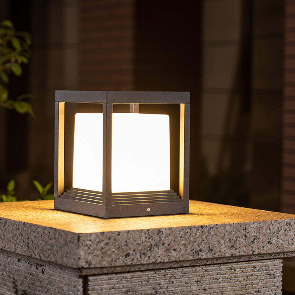 Ray Lampe Solaire Pilier Moderne, Métal, Noir, Allée - Neutralighting
