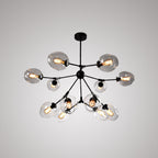 Valentina Suspension Multi Retro, Metal/Verre, Noir/Or, Chambre - Neutralighting