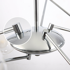 Valentina Lustre Bauhaus Nordique Argent Métal Verre Salon - Neutralighting