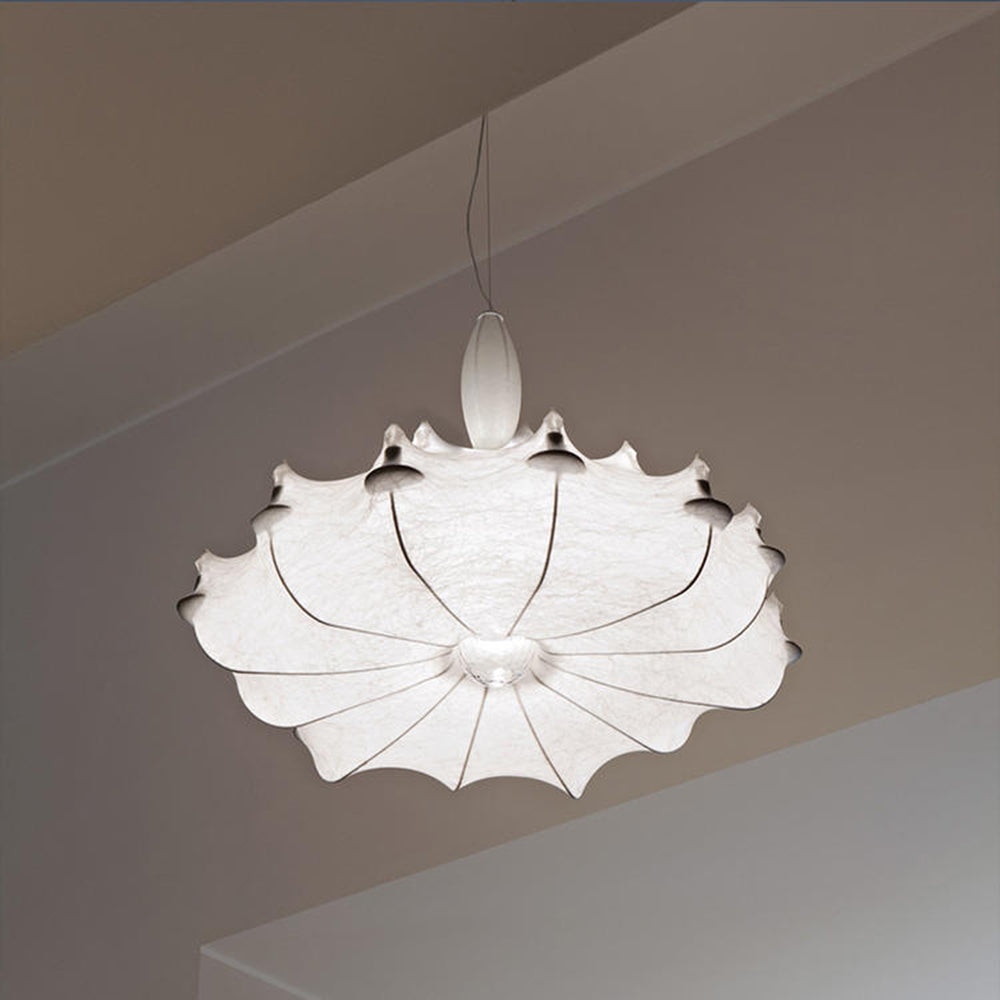 Ritta Suspension Vintage, Métal/Soie, Blanc, Salon/Salle à Manger - Neutralighting
