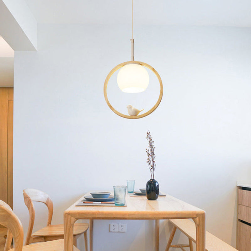 Alixor Suspension Rond Nordique. Bois/Métal. Bois. Chambre - Neutralighting