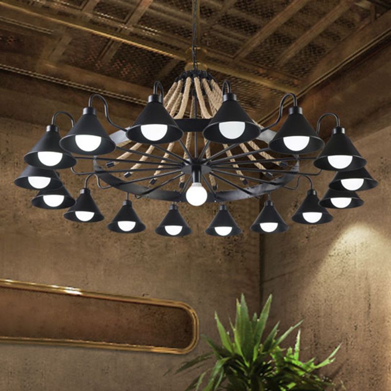 Silva Suspension Dôme Industriel, Métal/Verre, Noir/Blanc, Salon - Neutralighting