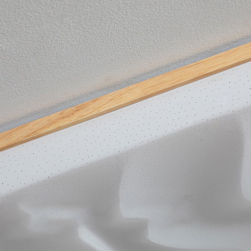 Muto Plafonnier Géométrique Moderne, Bois/Acrylique, Blanc, Salon - Neutralighting
