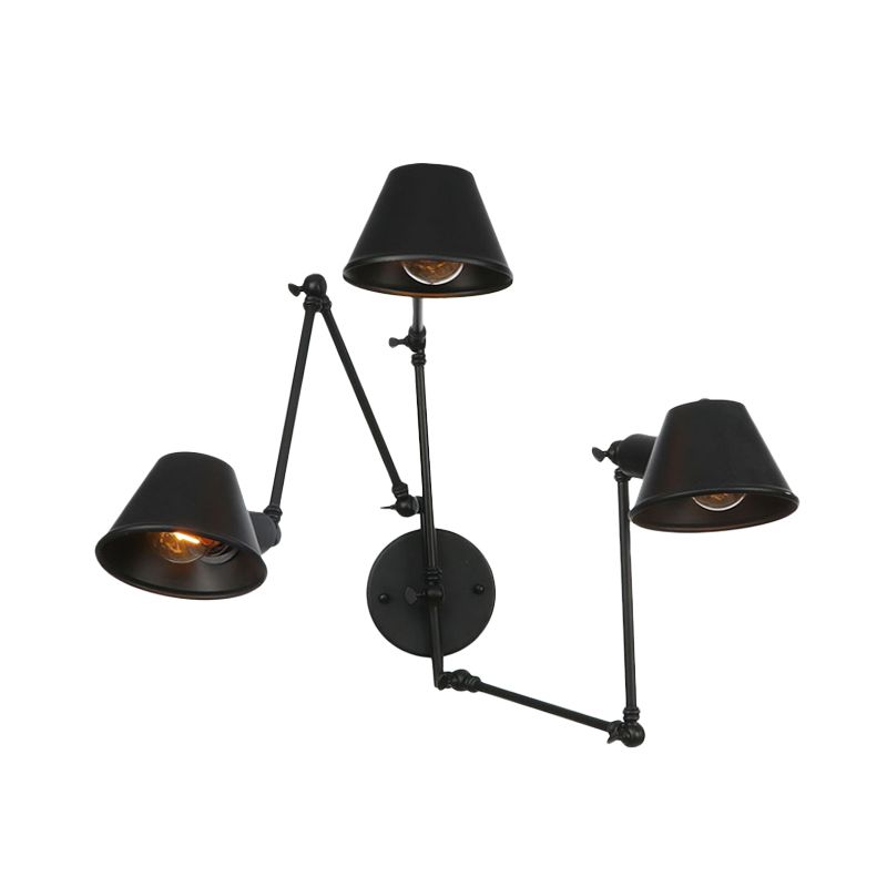 Epoch Applique Murale Cône Vintage, Métal, Noir/Rouille, Salon - Neutralighting