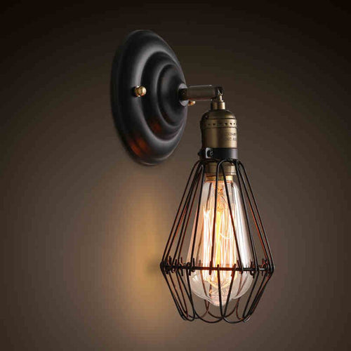Silva Applique Murale Lanterne Industrielle, Métal, Noir/Roille, Couloir - Neutralighting