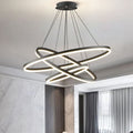 Arisha Suspension Anneau Moderne, Métal/Acrylique, Noir/Blanc, Salon - Neutralighting
