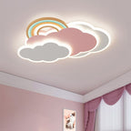 Aria Plafonnier Nuage Moderne, Métal/Acrylique, Blanc/Rose, Salon - Neutralighting