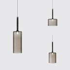 Priya Lustre Suspension Moderne Minimaliste Verre Clair/Gris Bar - Neutralighting
