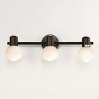 Valentina Applique Murale Boule Moderne, Verre/Métal, Noir/Blanc, Salon - Neutralighting