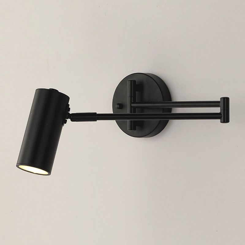 Epoch Applique Murale Cylindrique Réglable, Noir/Or, Chambre - Neutralighting
