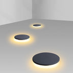 Ray Lampe Extérieure au Sol Rond Simple, Métal, Noir, Cour - Neutralighting