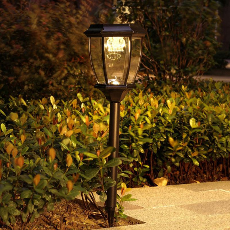 Ray Borne Extérieure Lanterne Vintage, Métal/Verre, Noir/Bronze, Cour - Neutralighting