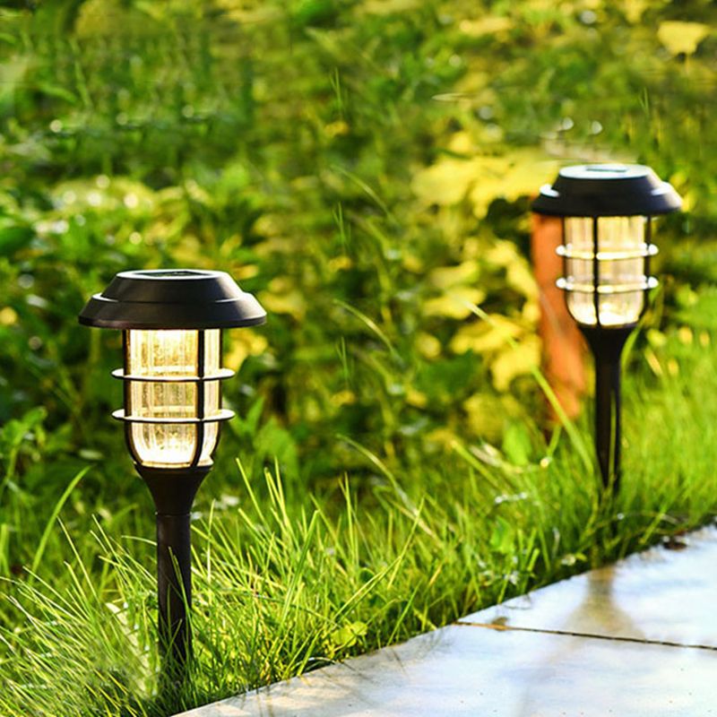 Ray Borne Extérieure Cylindre Moderne, Métal/Acrylique, Noir, Jardin - Neutralighting