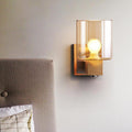 Tiffany Petie LED Applique Murale Bois Verre Chambre à Coucher Salon - Neutralighting