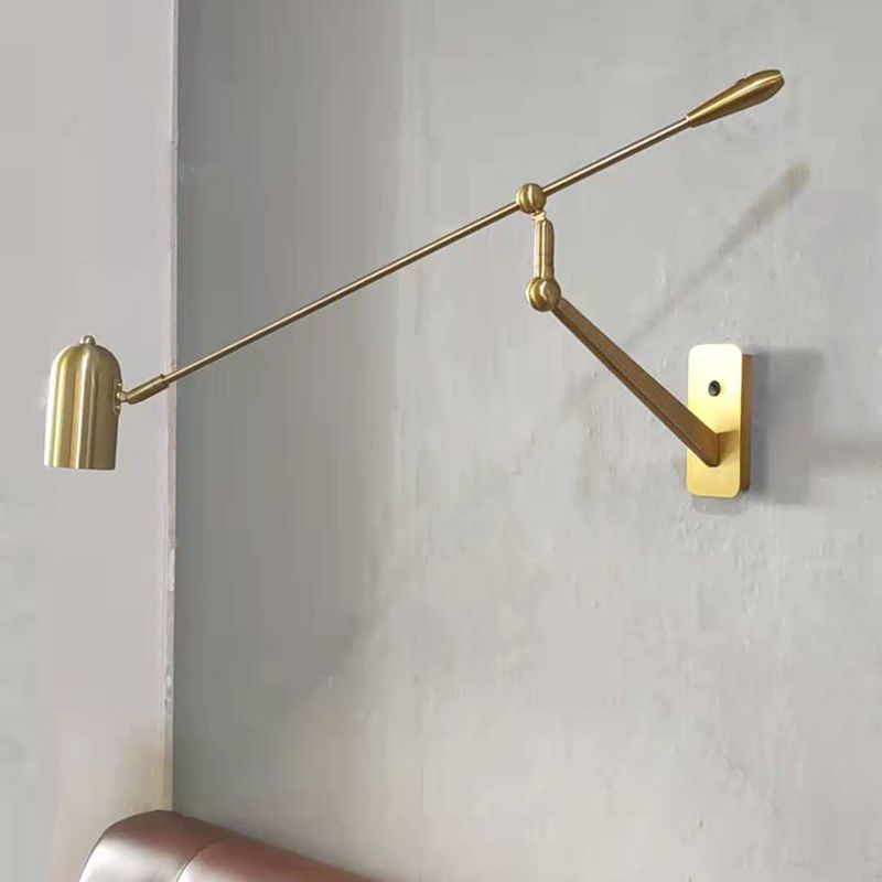 Arisha Applique Murale Orientable Vintage, Métal, Doré, Salon - Neutralighting