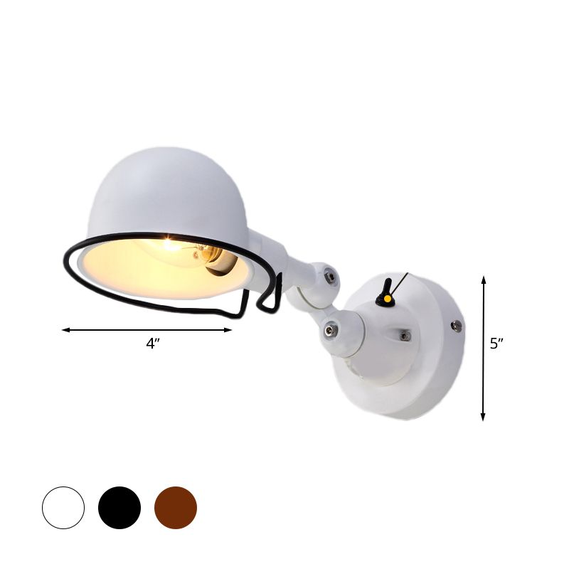 Silva Applique Murale Réglable, Métal, Noir/Blanc/Rouille, Bureau - Neutralighting