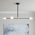 Valentina Suspension Linéaire Minimaliste, Metal/Verre, Blanc, Chambre - Neutralighting
