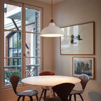 Valentina Suspension Bol Moderne, Métal, Noir/Blanc, Salon - Neutralighting
