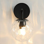 Valentina Applique Murale Boule Scandinave, Métal/Verre, Noir/Or, Salle à Manger - Neutralighting