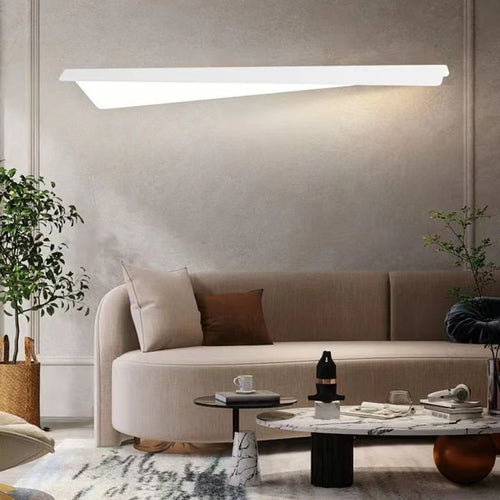 Arisha Applique Murale Géométrique Minimaliste, Métal, Blanc, Salon - Neutralighting