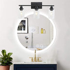 Silva Applique Murale Miroir Cylindrique Moderne, Verre/Métal, Noir/Or/Nickel, Chambre - Neutralighting