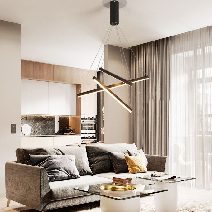 Lomir Luminaires Suspensions Linéaire Simple LED Moderne Métal Ferreux Salon - Neutralighting