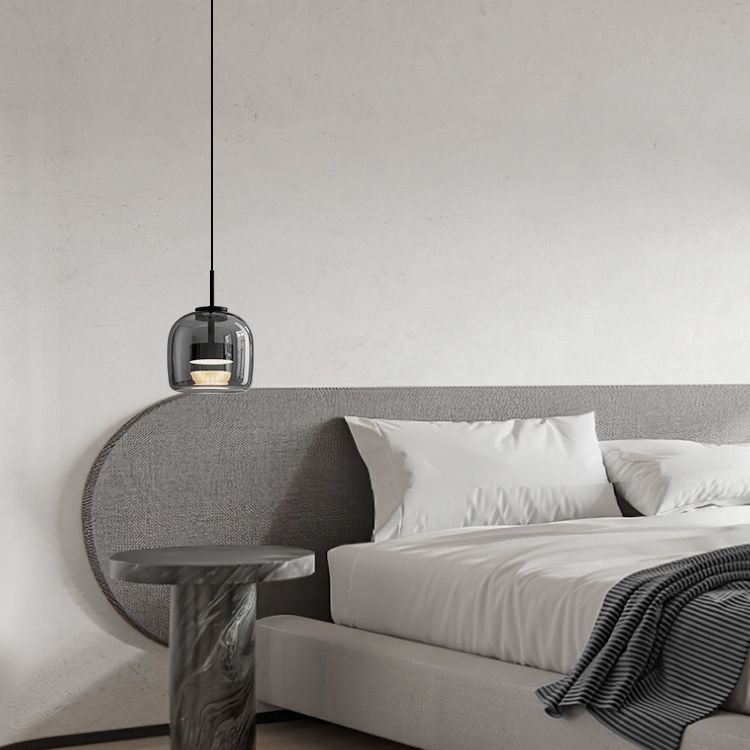 Valentina Suspension Dôme Moderne, Verre, Noir, Salon - Neutralighting